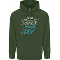 Do Your Squats Drink Water Gym Training Top Mens 80% Cotton Hoodie Forest Green