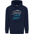 Do Your Squats Drink Water Gym Training Top Mens 80% Cotton Hoodie Navy Blue