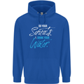 Do Your Squats Drink Water Gym Training Top Mens 80% Cotton Hoodie Royal Blue