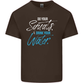 Do Your Squats Drink Water Gym Training Top Mens Cotton T-Shirt Tee Top Dark Chocolate
