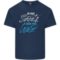 Do Your Squats Drink Water Gym Training Top Mens Cotton T-Shirt Tee Top Navy Blue