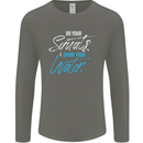 Do Your Squats Drink Water Gym Training Top Mens Long Sleeve T-Shirt Charcoal