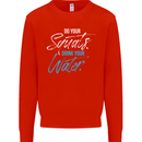 Do Your Squats Drink Water Gym Training Top Mens Sweatshirt Jumper Bright Red