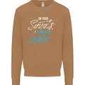 Do Your Squats Drink Water Gym Training Top Mens Sweatshirt Jumper Caramel Latte