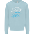 Do Your Squats Drink Water Gym Training Top Mens Sweatshirt Jumper Light Blue