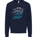 Do Your Squats Drink Water Gym Training Top Mens Sweatshirt Jumper Navy Blue
