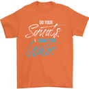 Do Your Squats Drink Water Gym Training Top Mens T-Shirt Cotton Gildan Orange