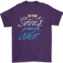 Do Your Squats Drink Water Gym Training Top Mens T-Shirt Cotton Gildan Purple