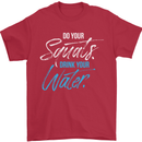 Do Your Squats Drink Water Gym Training Top Mens T-Shirt Cotton Gildan Red