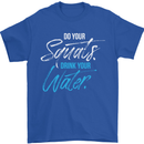 Do Your Squats Drink Water Gym Training Top Mens T-Shirt Cotton Gildan Royal Blue