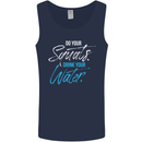 Do Your Squats Drink Water Gym Training Top Mens Vest Tank Top Navy Blue