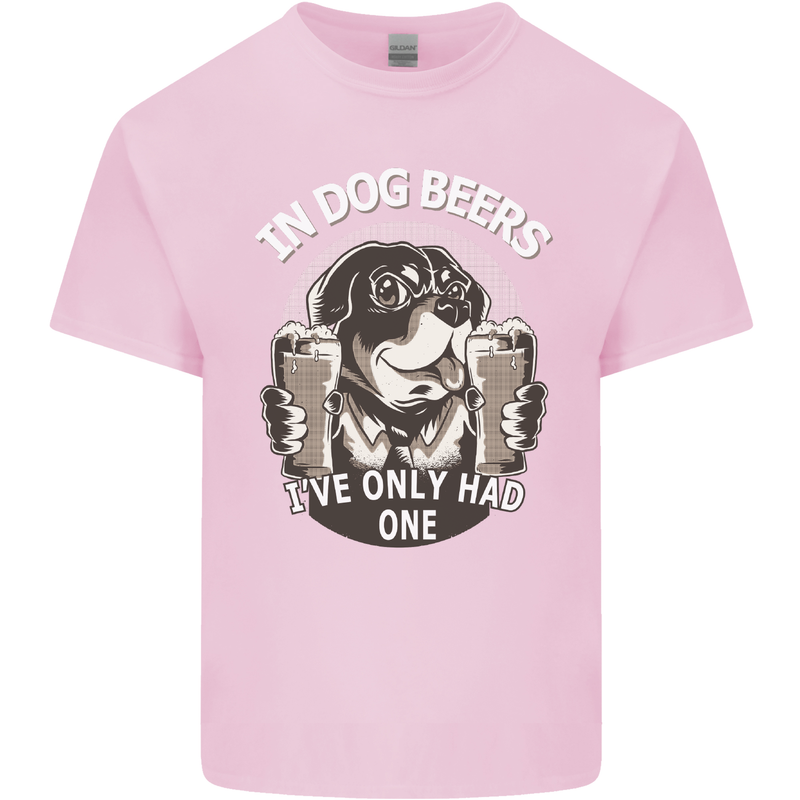 Dog Beers Ive Only Had 2 Funny Beer Alcohol Mens Cotton T-Shirt Tee Top Light Pink