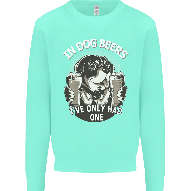 Dog Beers Ive Only Had 2 Funny Beer Alcohol Mens Sweatshirt Jumper Peppermint
