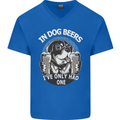 Dog Beers Ive Only Had 2 Funny Beer Alcohol Mens V-Neck Cotton T-Shirt Royal Blue