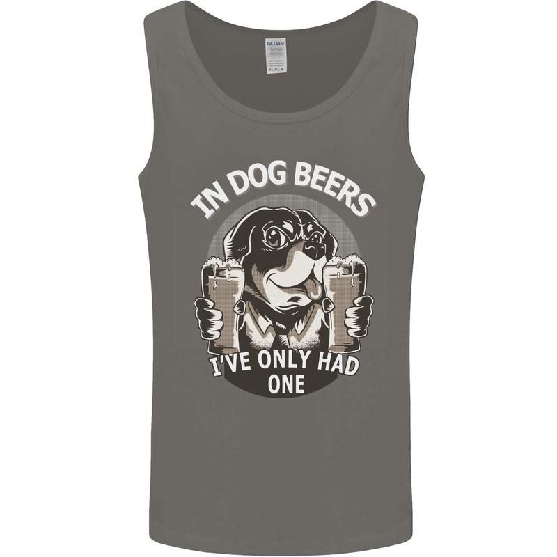 Dog Beers Ive Only Had 2 Funny Beer Alcohol Mens Vest Tank Top Charcoal