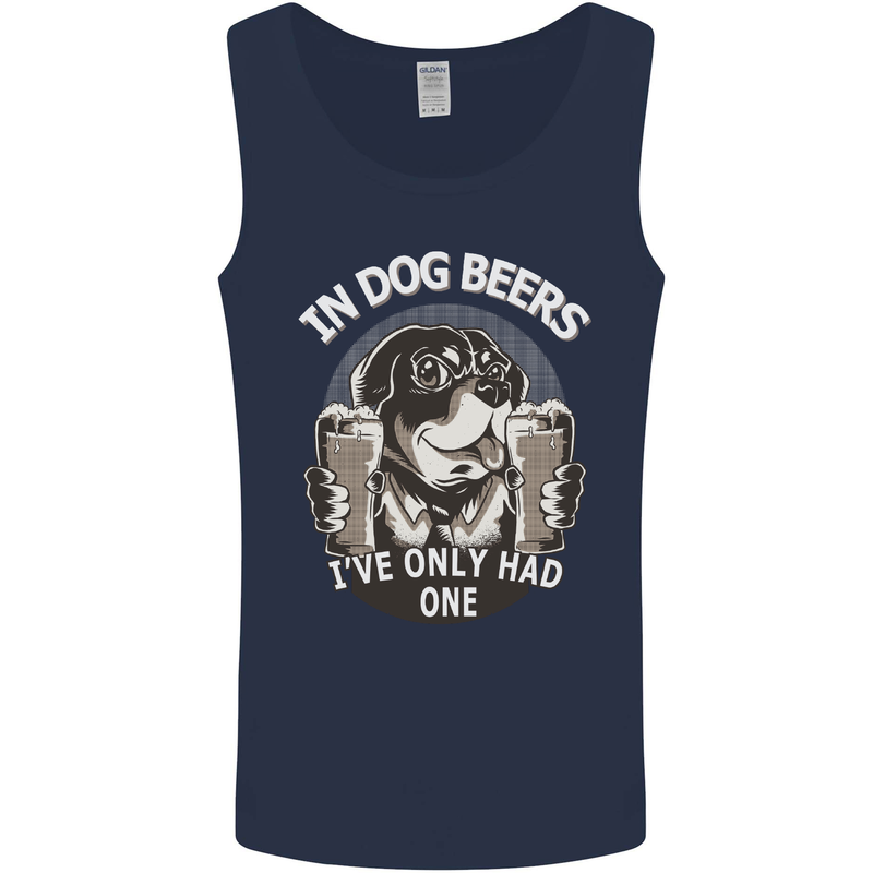 Dog Beers Ive Only Had 2 Funny Beer Alcohol Mens Vest Tank Top Navy Blue