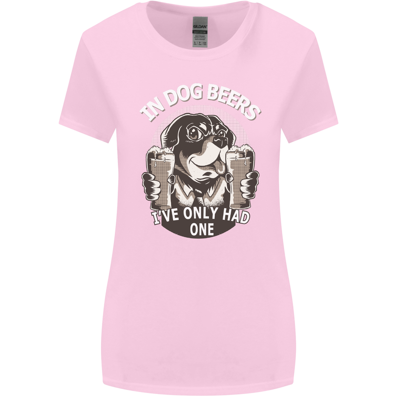 Dog Beers Ive Only Had 2 Funny Beer Alcohol Womens Wider Cut T-Shirt Light Pink