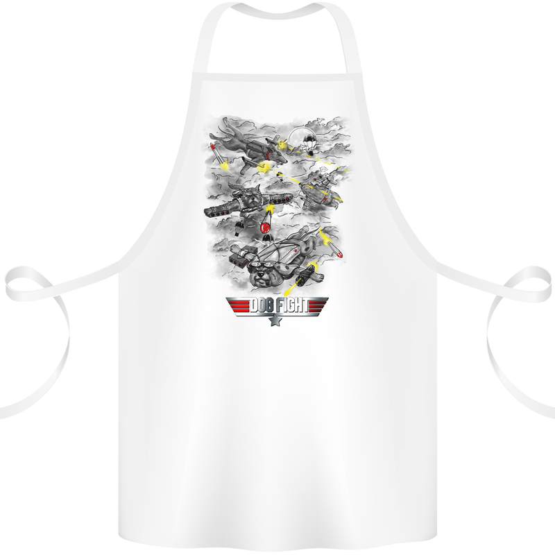 Dog Fight Parody Airforce RAF Funny Cotton Apron 100% Organic White