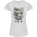 Dog Fight Parody Airforce RAF Funny Womens Petite Cut T-Shirt White