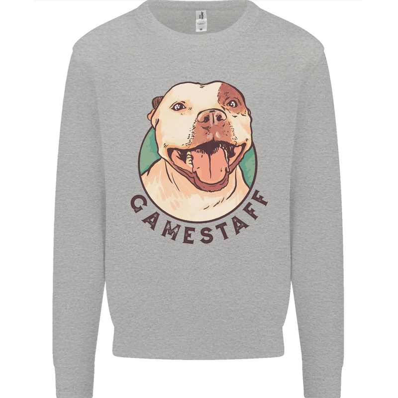 Dog Gamestaff Kids Sweatshirt Jumper Sports Grey
