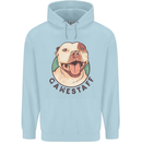 Dog Gamestaff Mens 80% Cotton Hoodie Light Blue