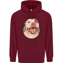 Dog Gamestaff Mens 80% Cotton Hoodie Maroon