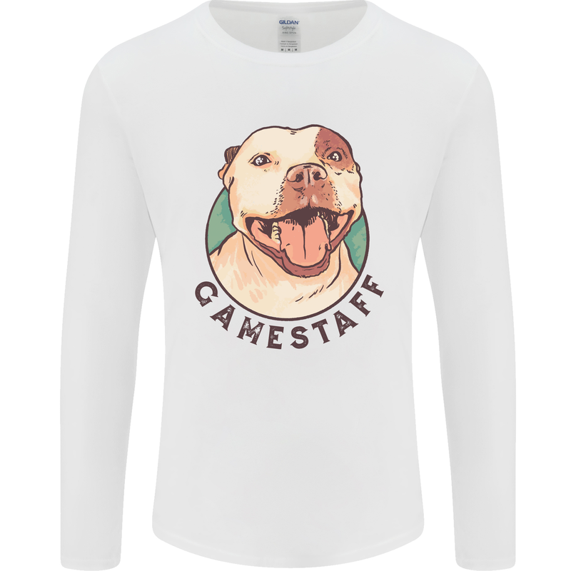 Dog Gamestaff Mens Long Sleeve T-Shirt White