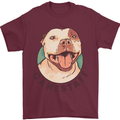 Dog Gamestaff Mens T-Shirt Cotton Gildan Maroon