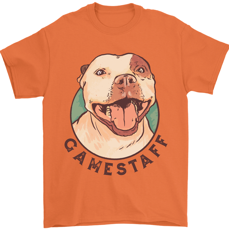 Dog Gamestaff Mens T-Shirt Cotton Gildan Orange