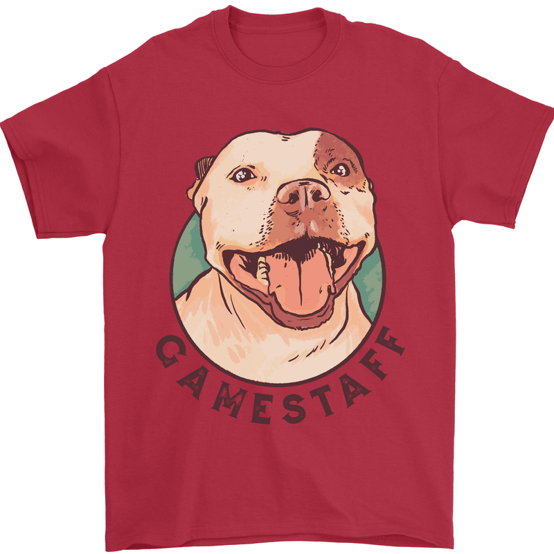 Dog Gamestaff Mens T-Shirt Cotton Gildan Red