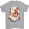 Dog Gamestaff Mens T-Shirt Cotton Gildan Sports Grey