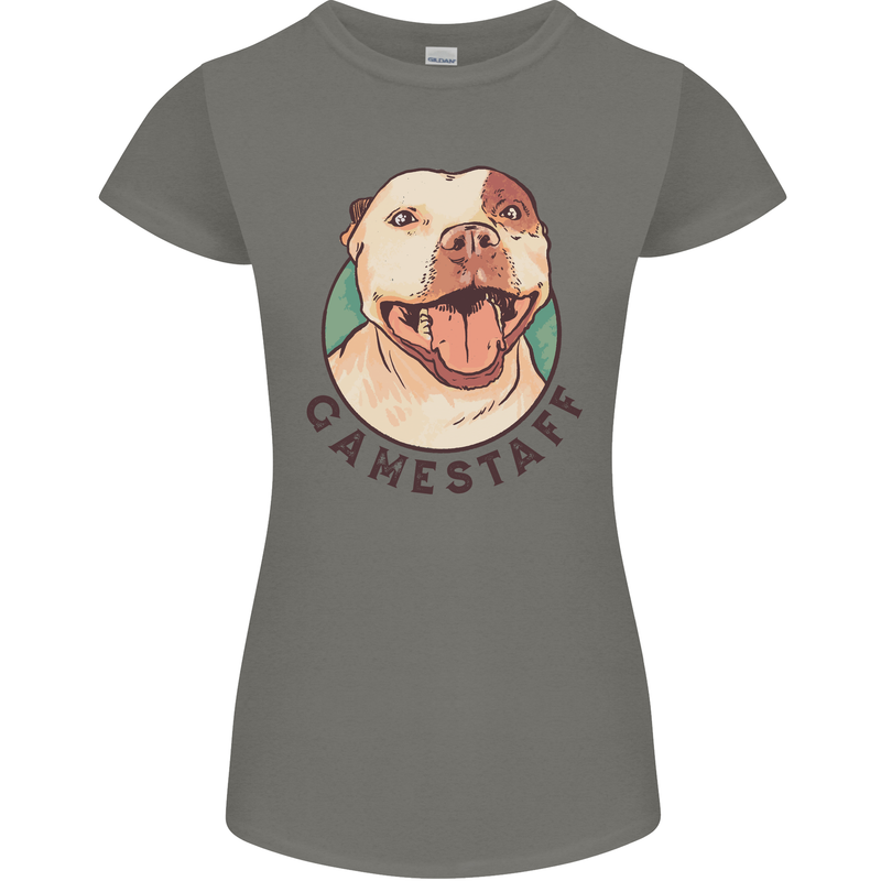 Dog Gamestaff Womens Petite Cut T-Shirt Charcoal