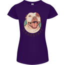 Dog Gamestaff Womens Petite Cut T-Shirt Purple