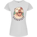 Dog Gamestaff Womens Petite Cut T-Shirt White
