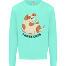 Dog I Hate Cats Funny Kids Sweatshirt Jumper Peppermint