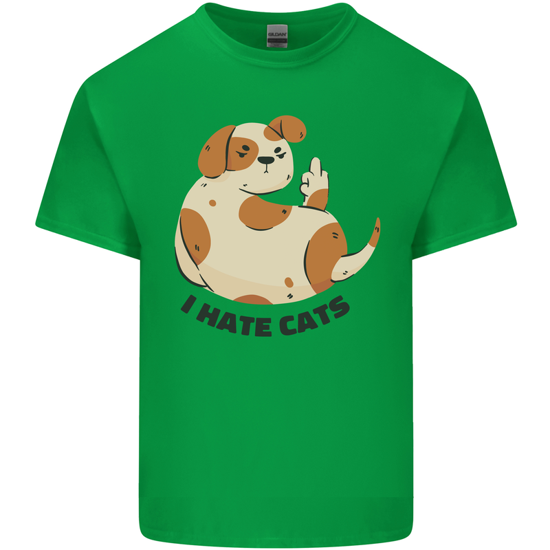 Dog I Hate Cats Funny Kids T-Shirt Childrens Irish Green