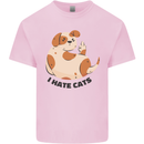Dog I Hate Cats Funny Kids T-Shirt Childrens Light Pink