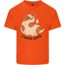 Dog I Hate Cats Funny Kids T-Shirt Childrens Orange