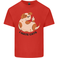 Dog I Hate Cats Funny Kids T-Shirt Childrens Red