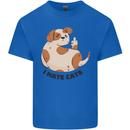 Dog I Hate Cats Funny Kids T-Shirt Childrens Royal Blue