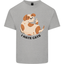 Dog I Hate Cats Funny Kids T-Shirt Childrens Sports Grey