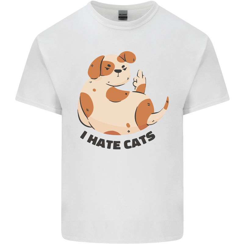 Dog I Hate Cats Funny Kids T-Shirt Childrens White