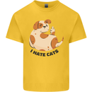 Dog I Hate Cats Funny Kids T-Shirt Childrens Yellow