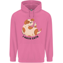 Dog I Hate Cats Funny Mens 80% Cotton Hoodie Azelea