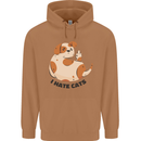 Dog I Hate Cats Funny Mens 80% Cotton Hoodie Caramel Latte