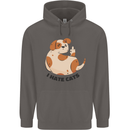 Dog I Hate Cats Funny Mens 80% Cotton Hoodie Charcoal
