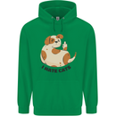 Dog I Hate Cats Funny Mens 80% Cotton Hoodie Irish Green