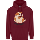 Dog I Hate Cats Funny Mens 80% Cotton Hoodie Maroon