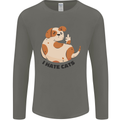 Dog I Hate Cats Funny Mens Long Sleeve T-Shirt Charcoal