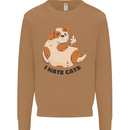 Dog I Hate Cats Funny Mens Sweatshirt Jumper Caramel Latte